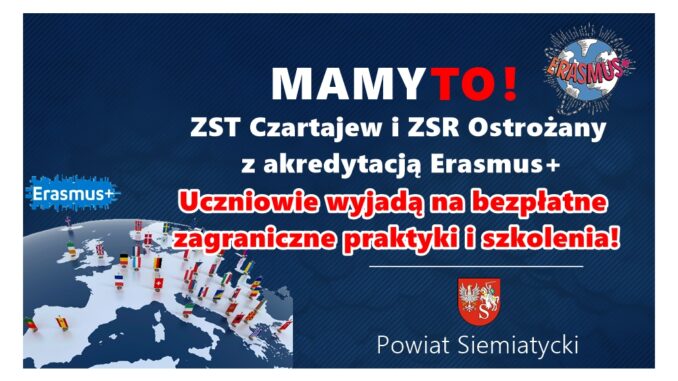 grafika akredytacje erasmus szkoły powiat siemiatycki