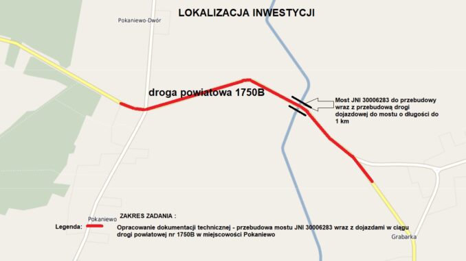 lokalizacja mostu pokaniewo