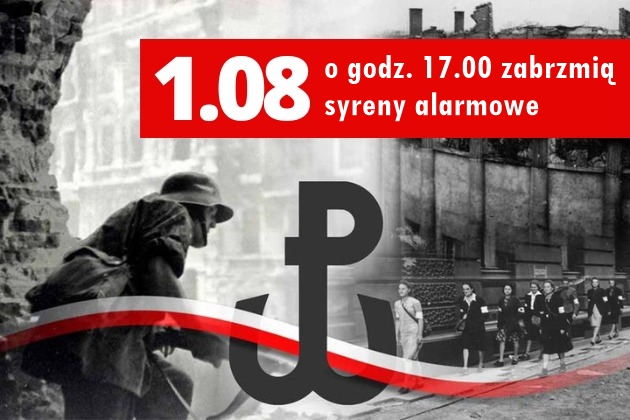 grafika syreny alarmowe - powstanie warszawskie rocznica