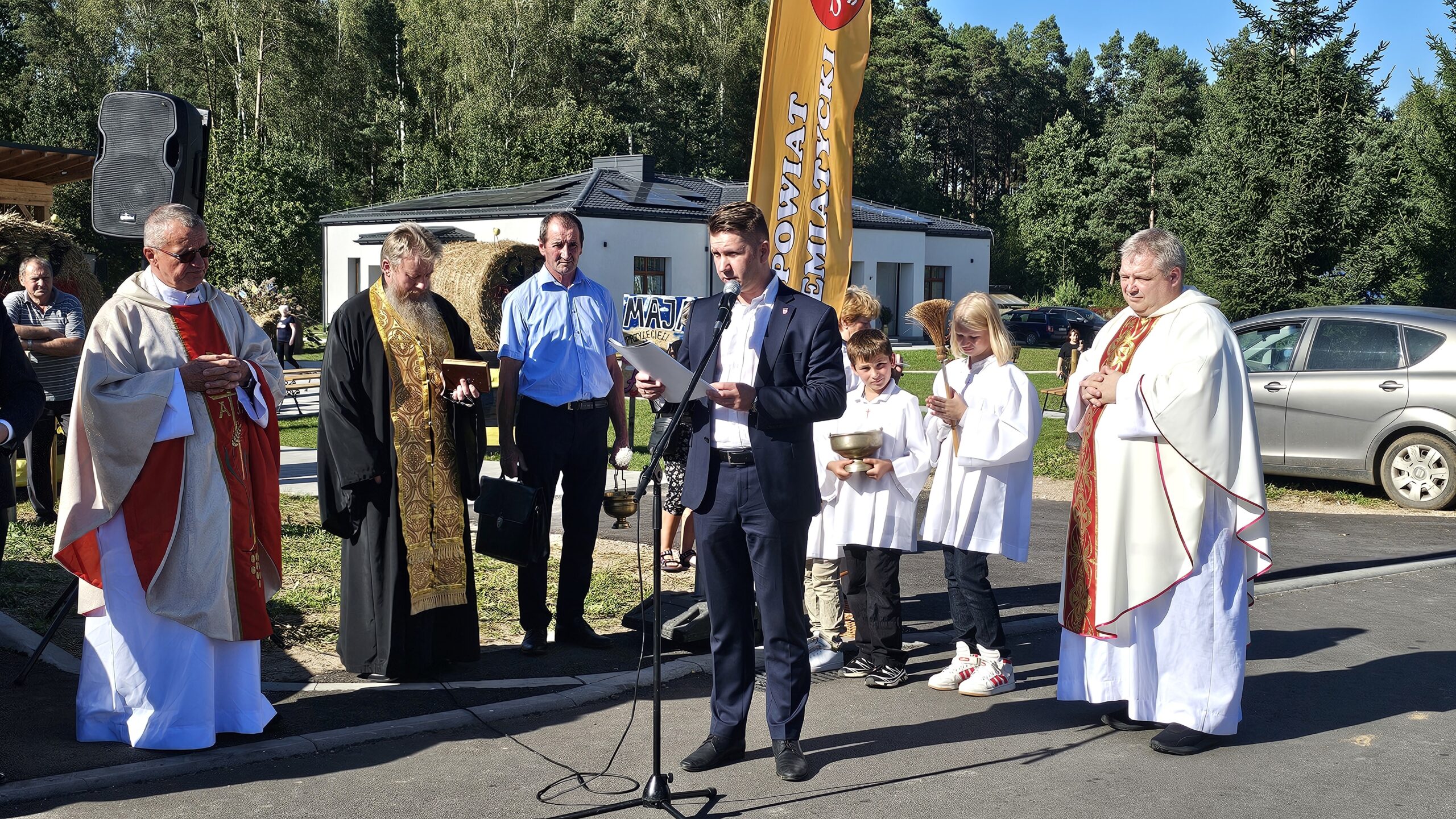 Uroczyste otwarcie dróg poscaleniowych w Pokaniewie i Pokaniewie-Kolonii